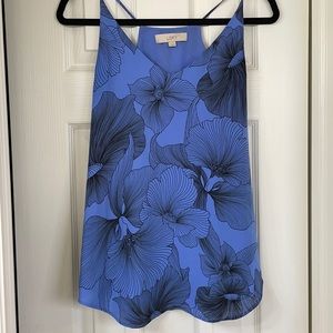 Blue with black outline flowers , brand express